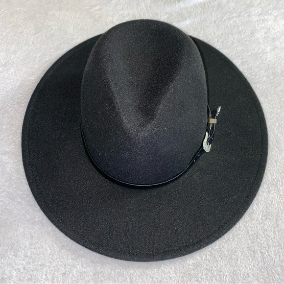 Rue21 Accessories - Rue21 Women OSFM Cowgirl Hat Black Belted Style Polyester Lightweight Casual Fun